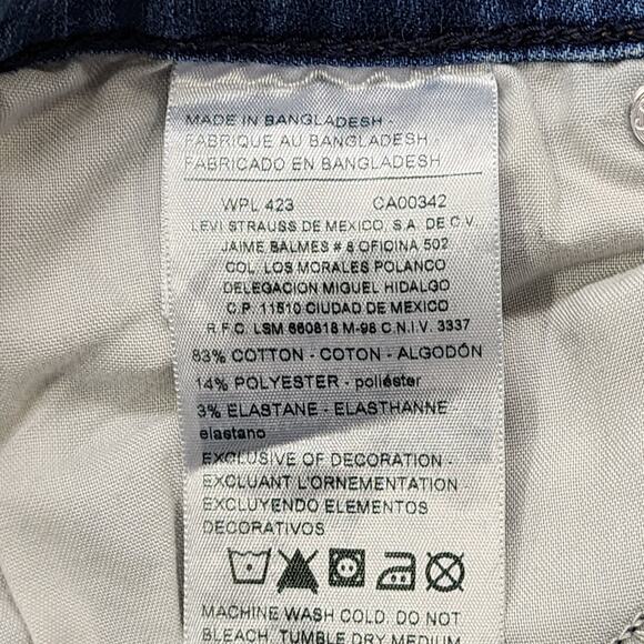 Levi's Denizen Jeans Womens 2 Blue Curvy Slim Cuffed Capri Low Rise Stretch - Picture 8 of 15